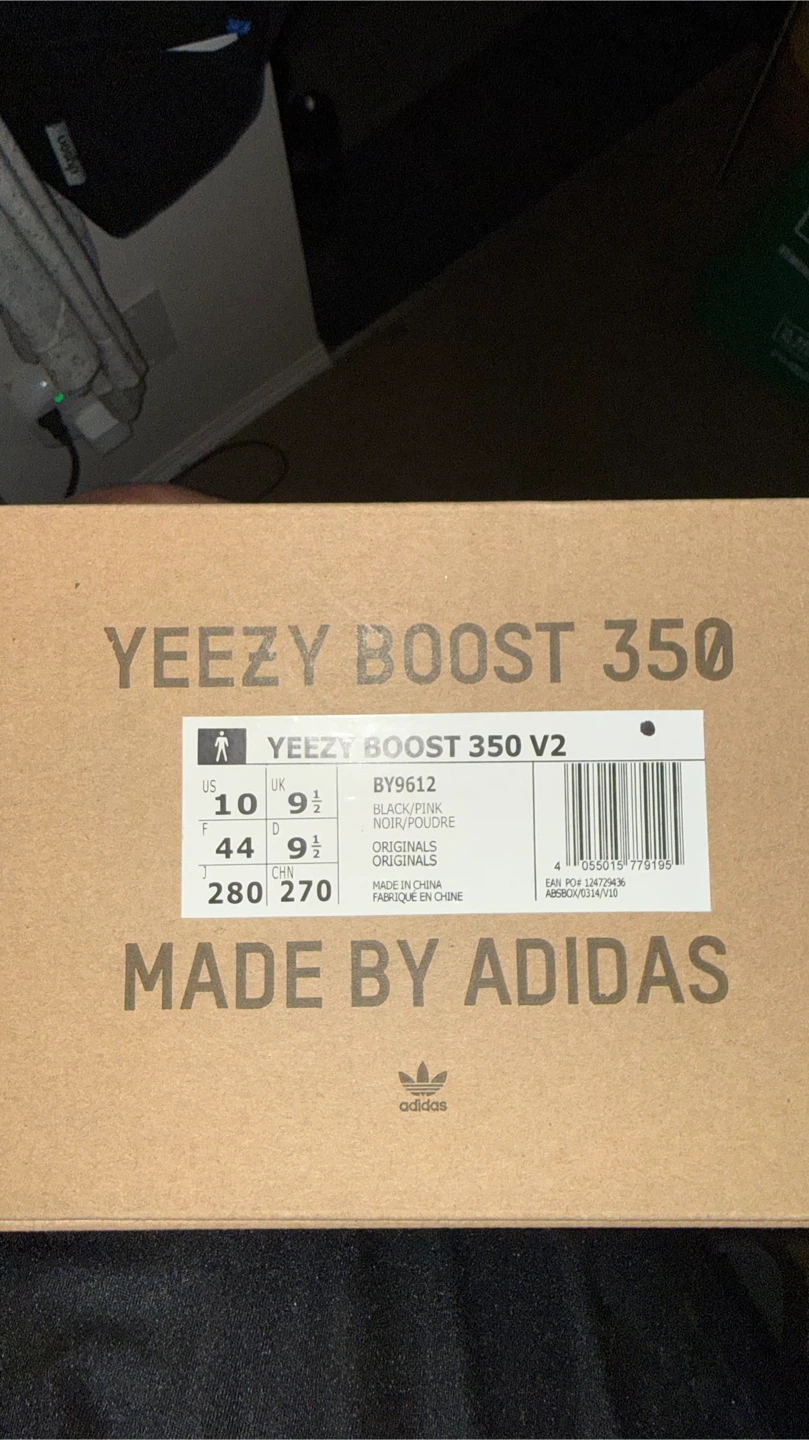 Adidas Yeezy Boost 350 V2 Core Black/Synth Pink Sneakers - photo 3