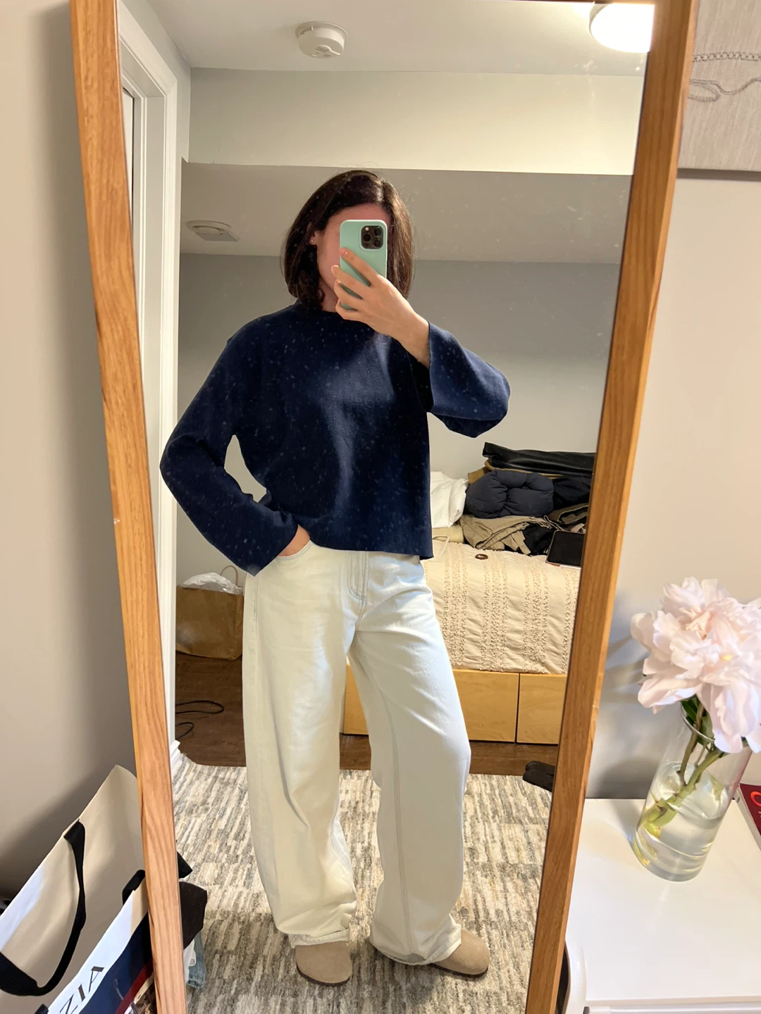 H&M Navy Blue Knit Sweater - Size S