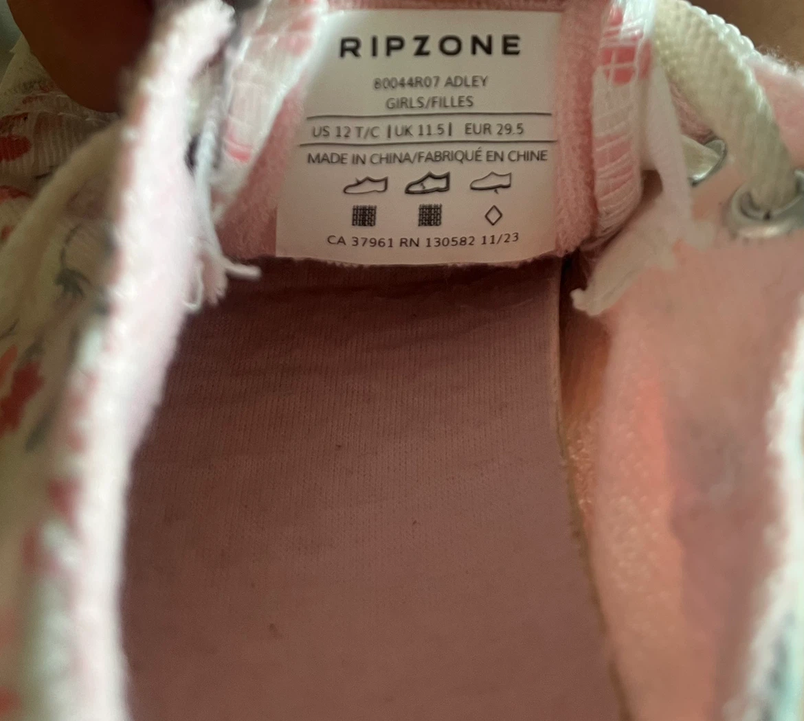 Ripzone Floral Canvas Shoes Girls Size US 12 - photo 3