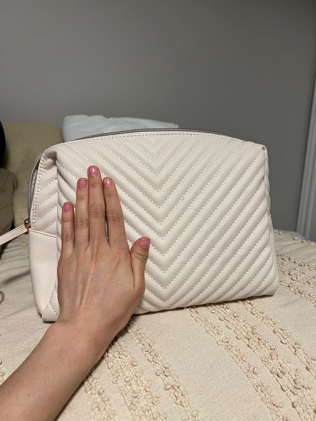 Davroe Quilted Cosmetic Bag - Cream - photo 3