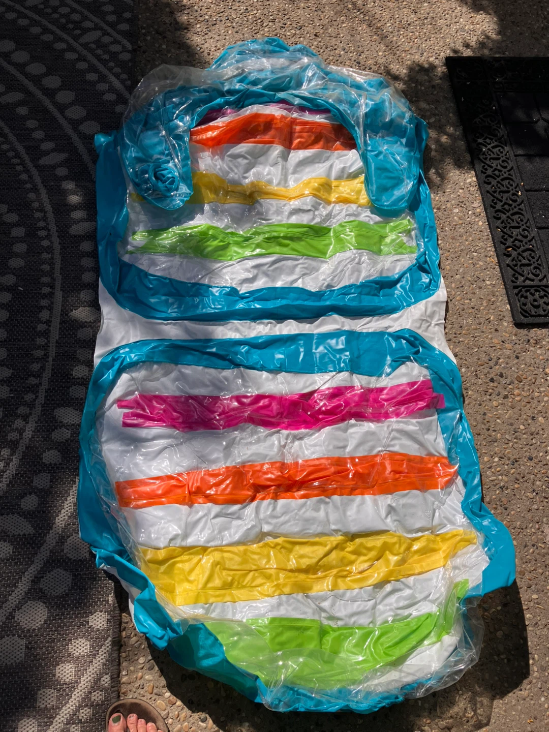 Inflatable Rainbow Pool Lounger