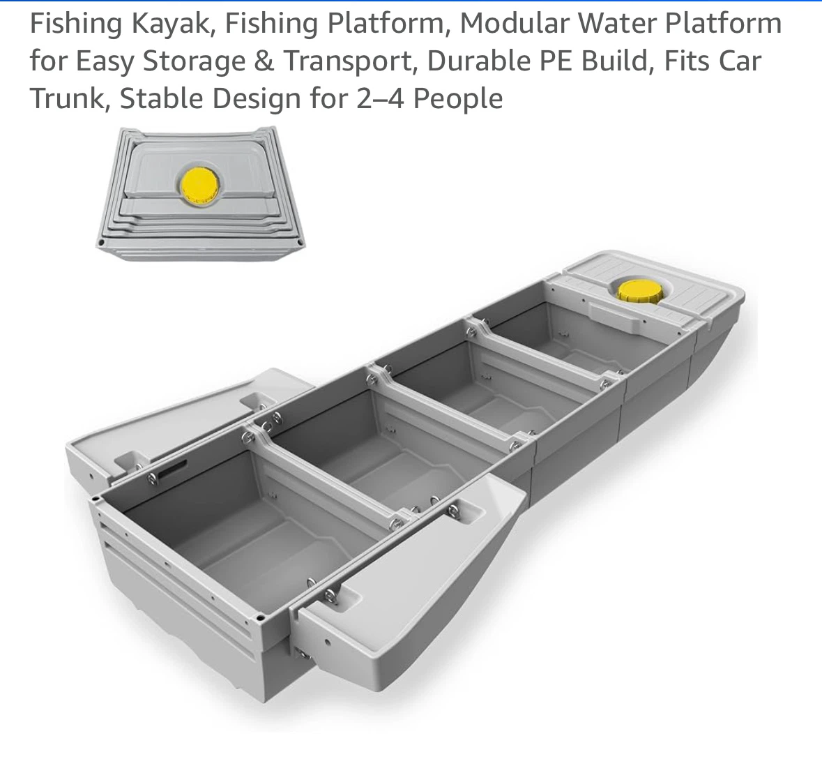 Modular Water Platform Fishing Kayak