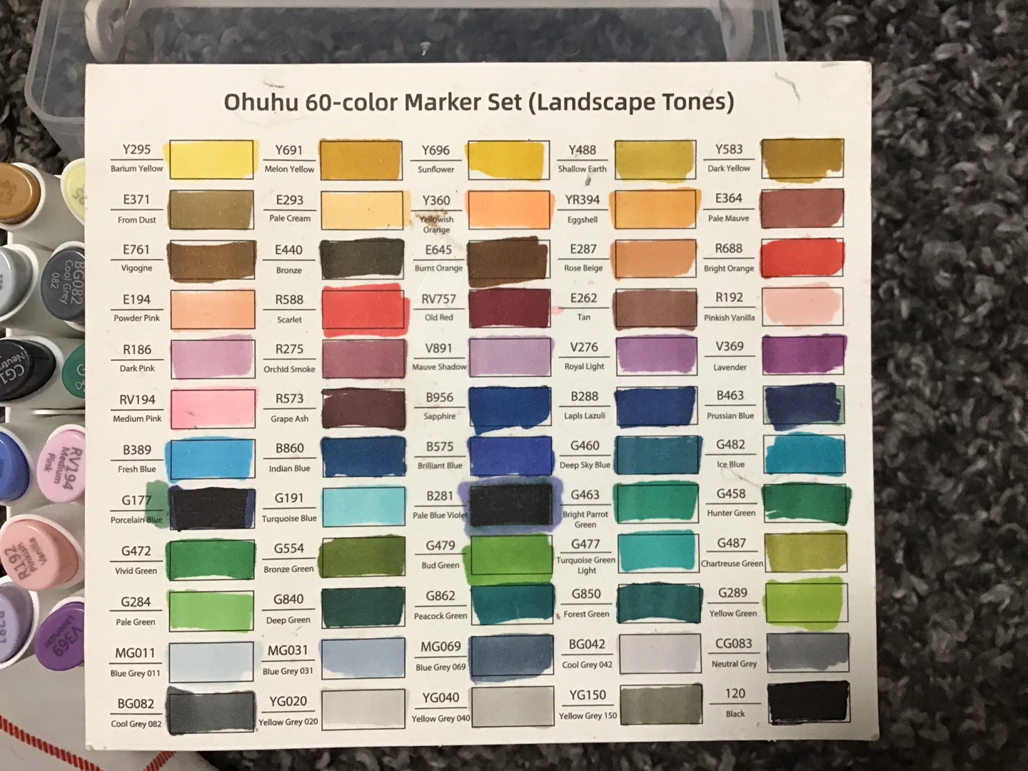 Ohuhu 60-color Marker Set (Landscape Tones) - photo 2