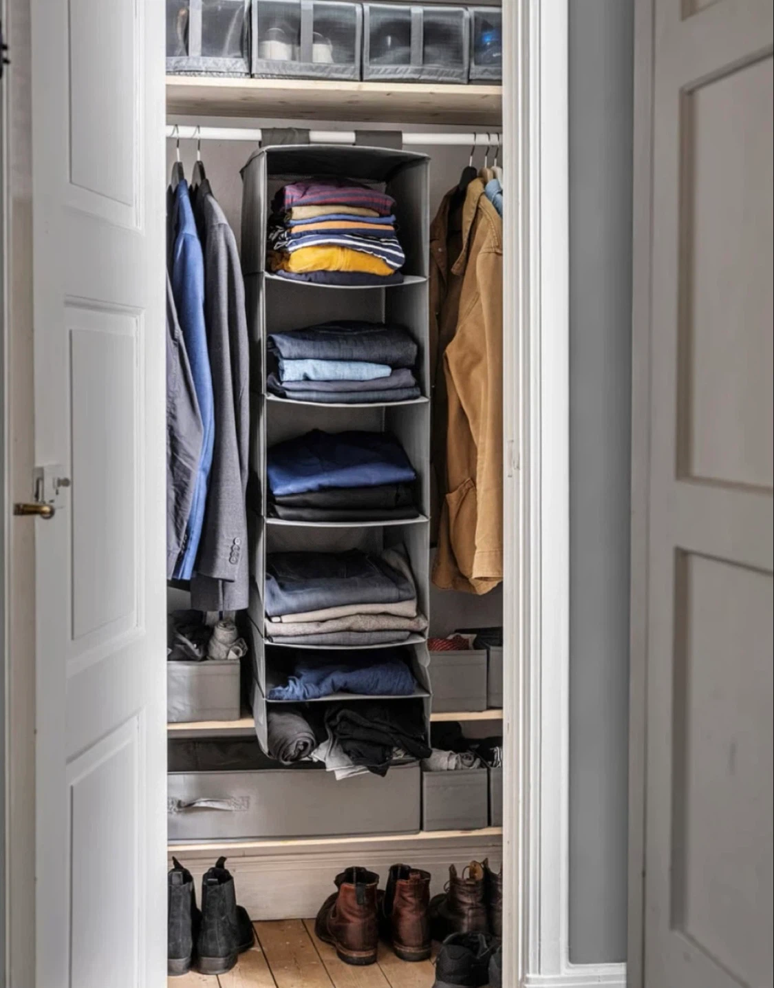 2x Hanging Closet Organizer - Grey