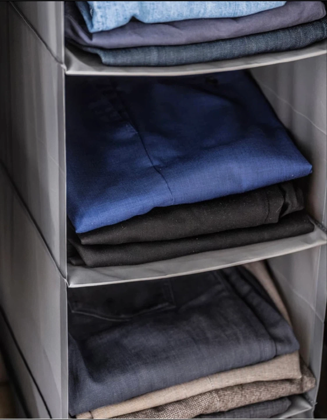 2x Hanging Closet Organizer - Grey - photo 2