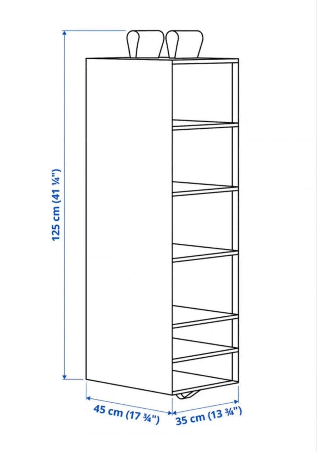 2x Hanging Closet Organizer - Grey - photo 4