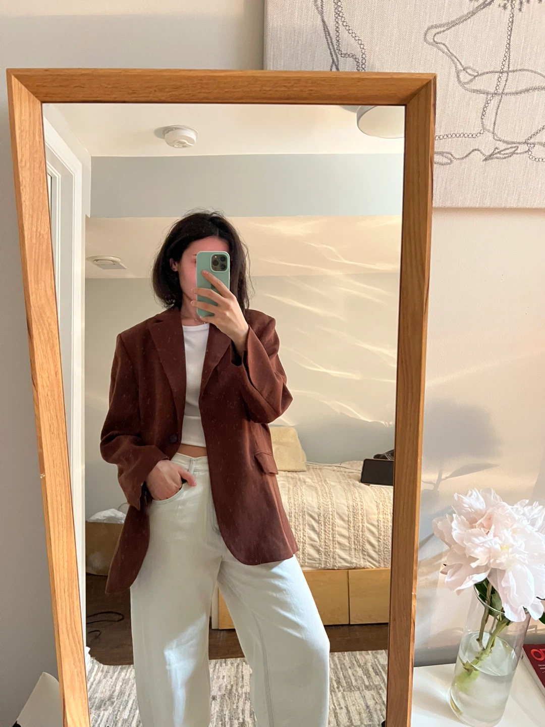 Zara Brown Wool Blazer