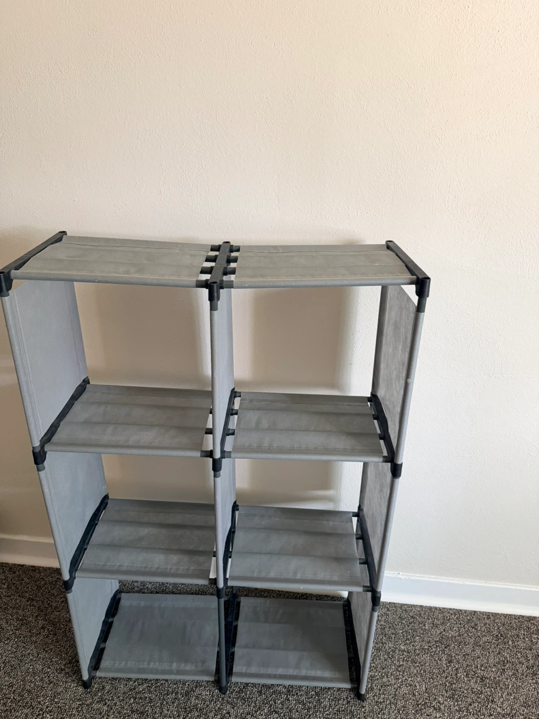 Grey Fabric 6-Cube Storage Unit