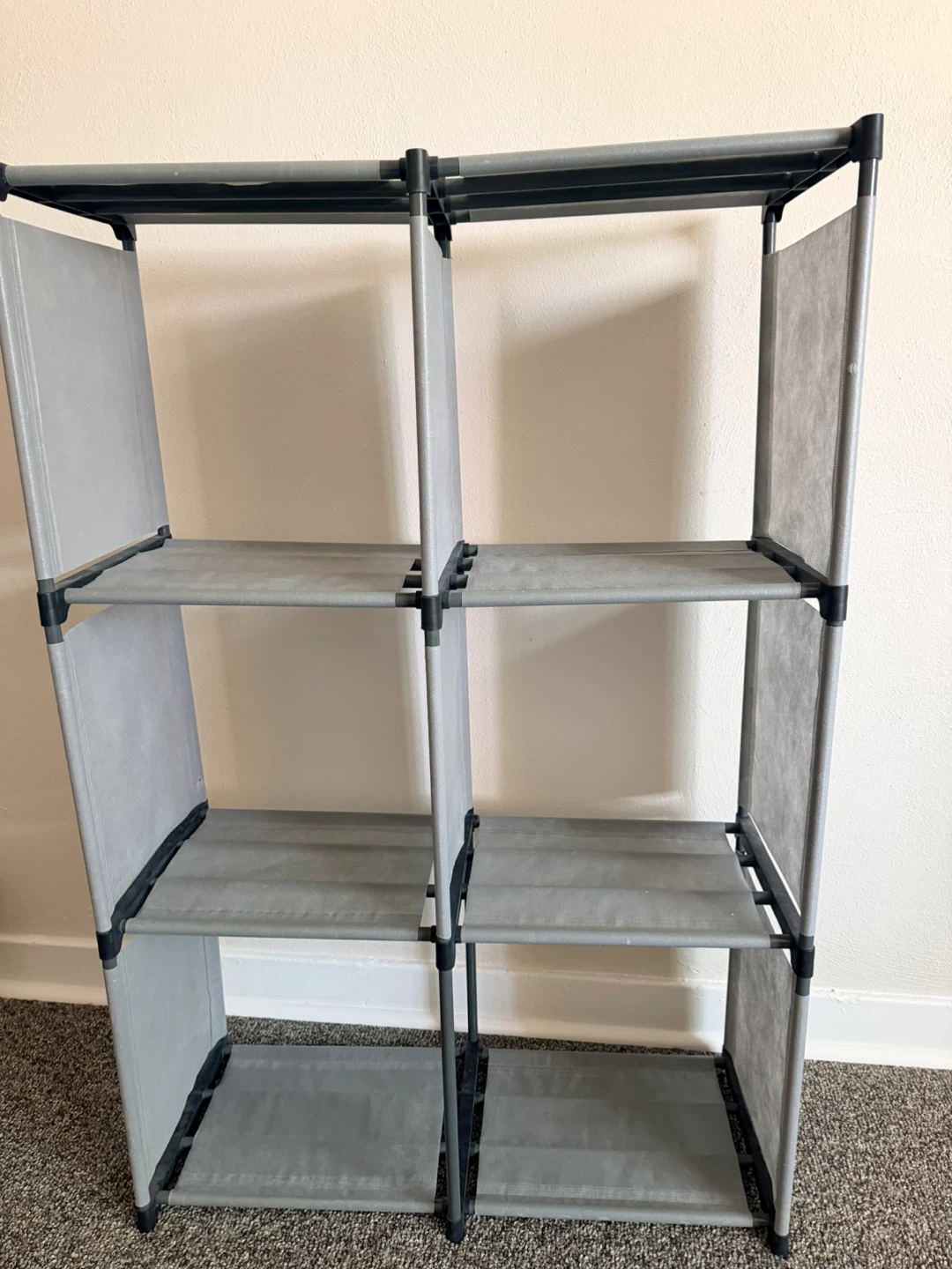 Grey Fabric 6-Cube Storage Unit - photo 2