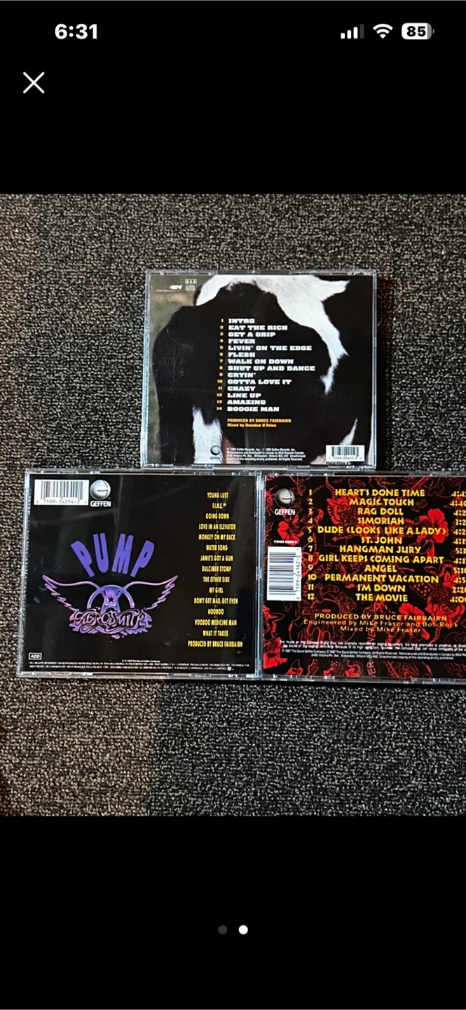Aerosmith CD Bundle - Get a Grip, Pump, Permanent Vacation - photo 2
