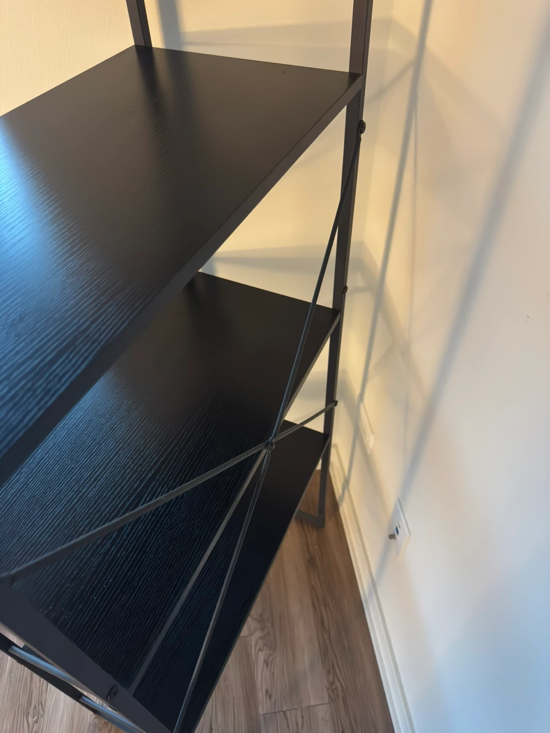 Black 4-Shelf Bookshelf - photo 4