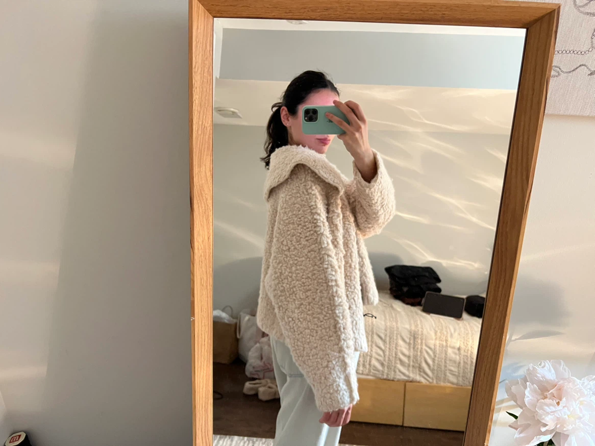 Zara Teddy Fleece Cropped Jacket - photo 3