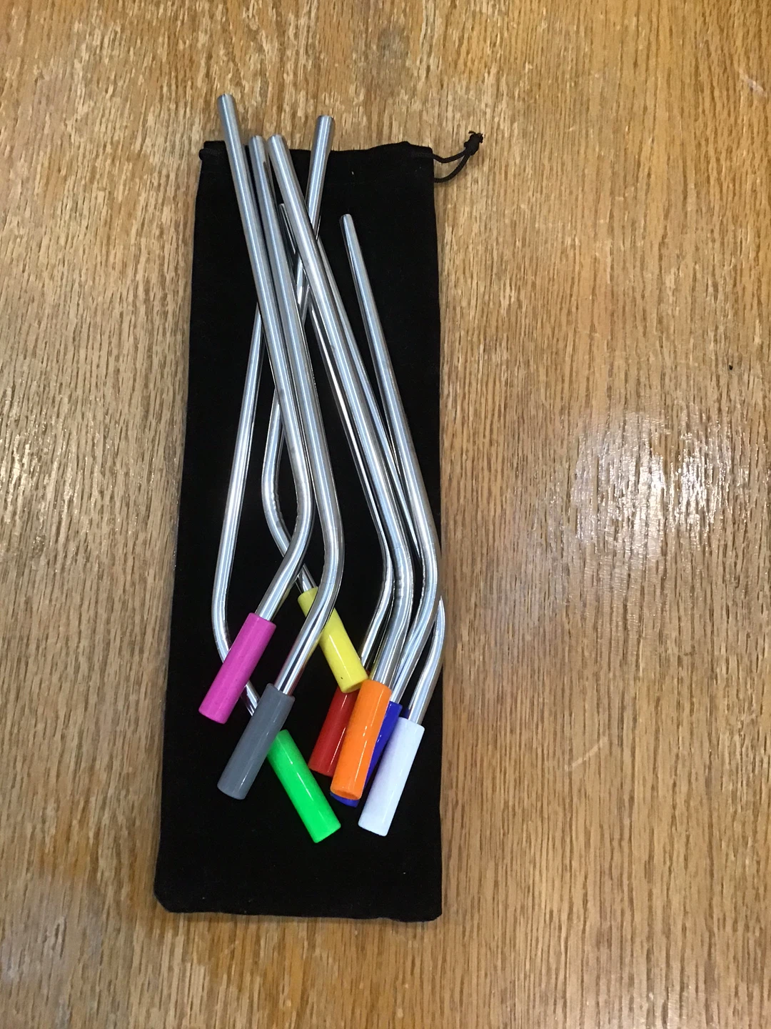 Reusable Stainless Steel Straws with Silicone Tips