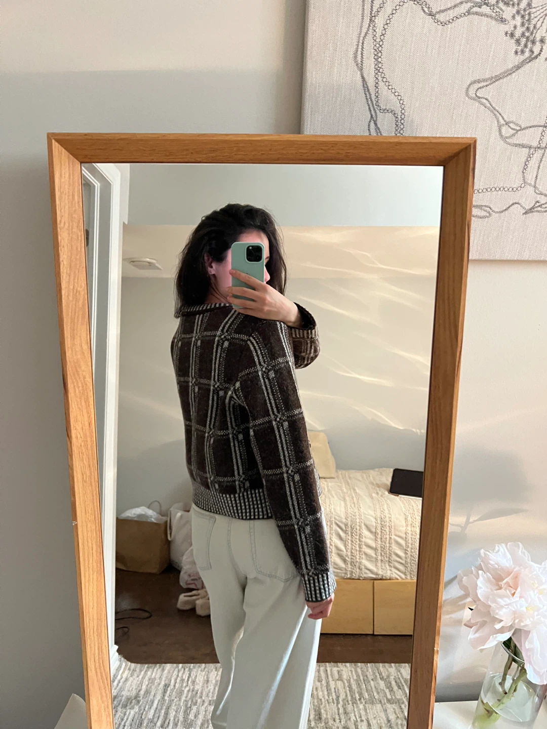 ZARA Plaid Cardigan Sweater - photo 2