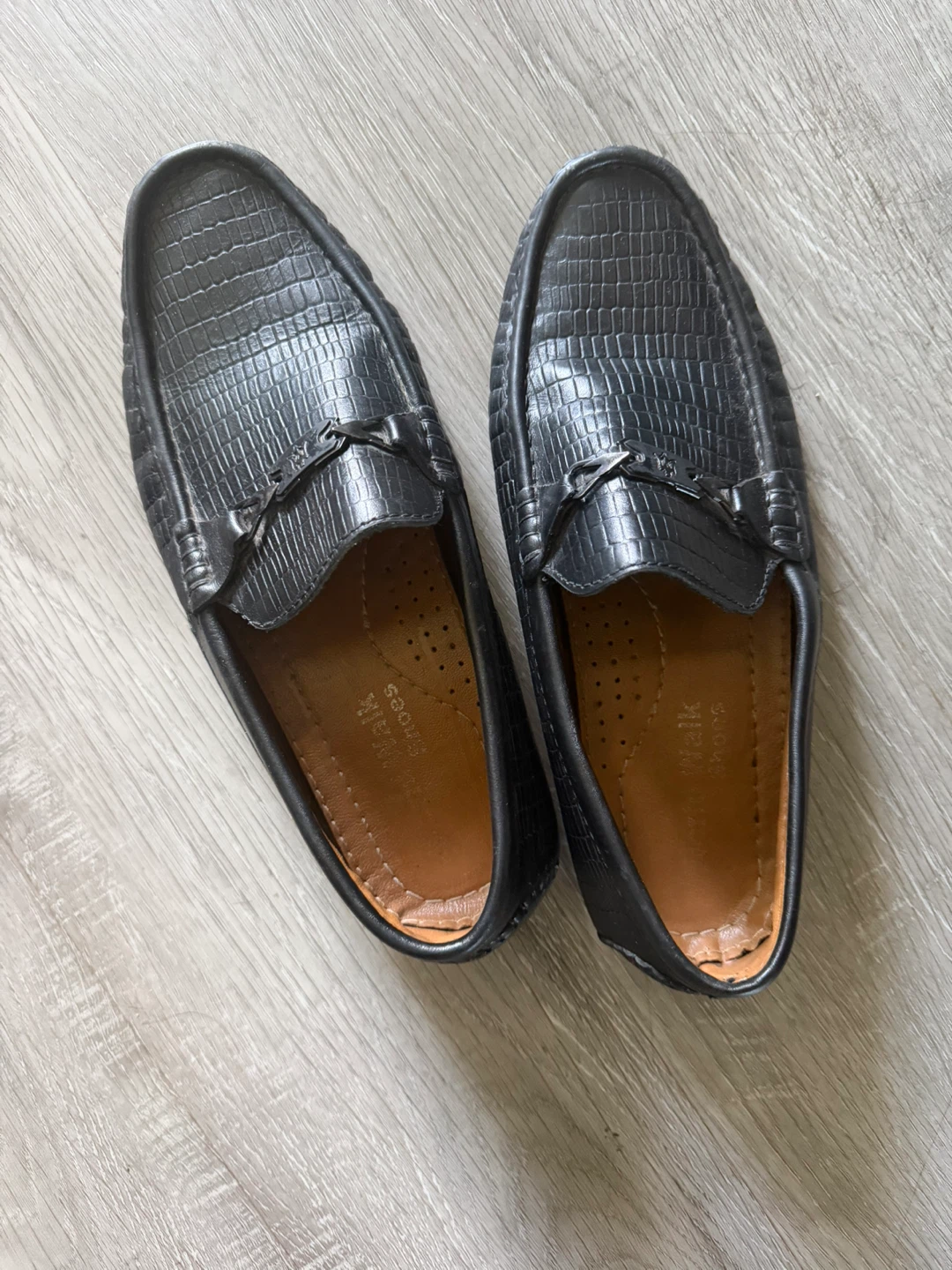 Black Crocodile Loafers Size 39
