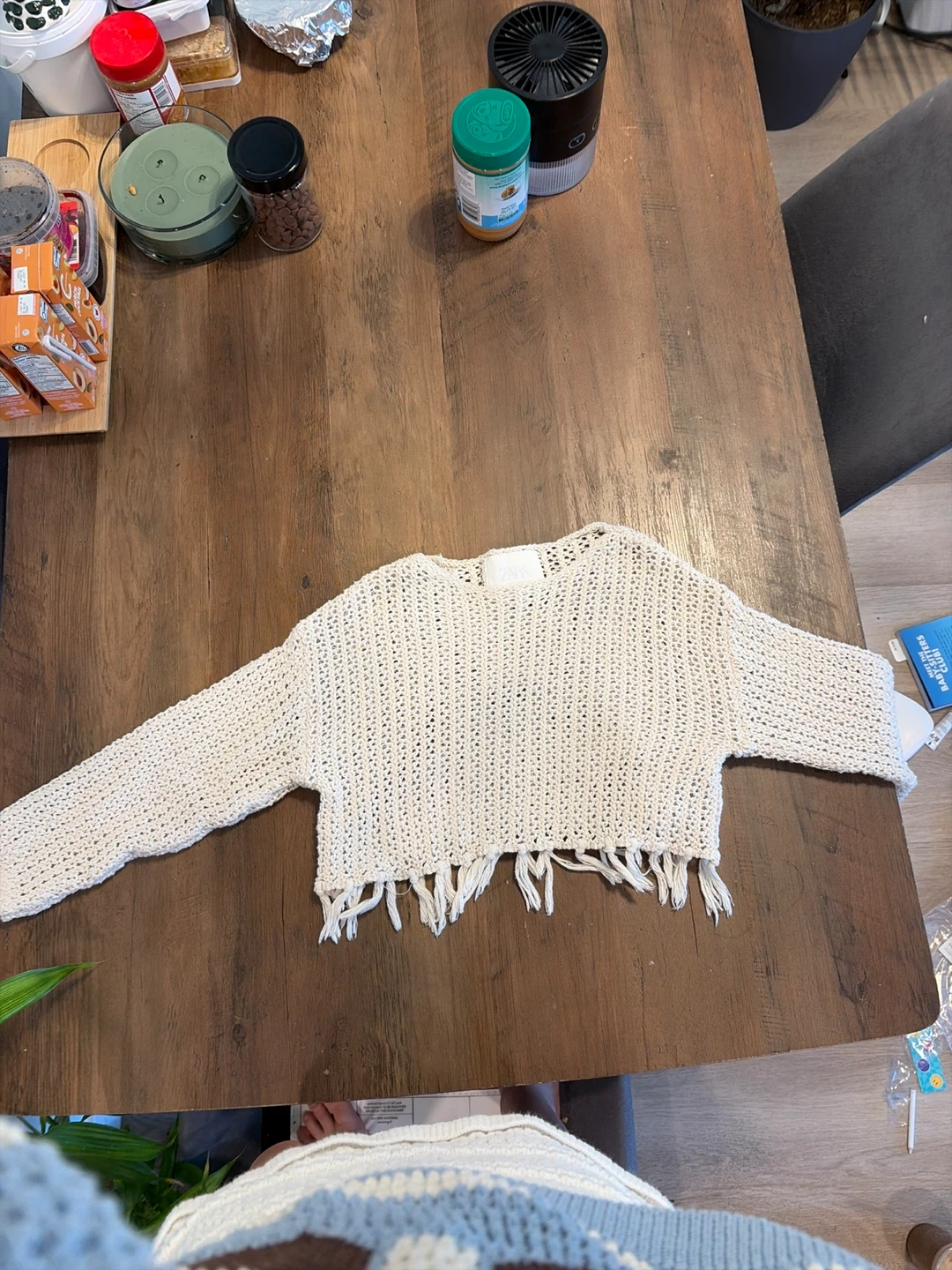 Zara cream top sweater for kids 6 to 7