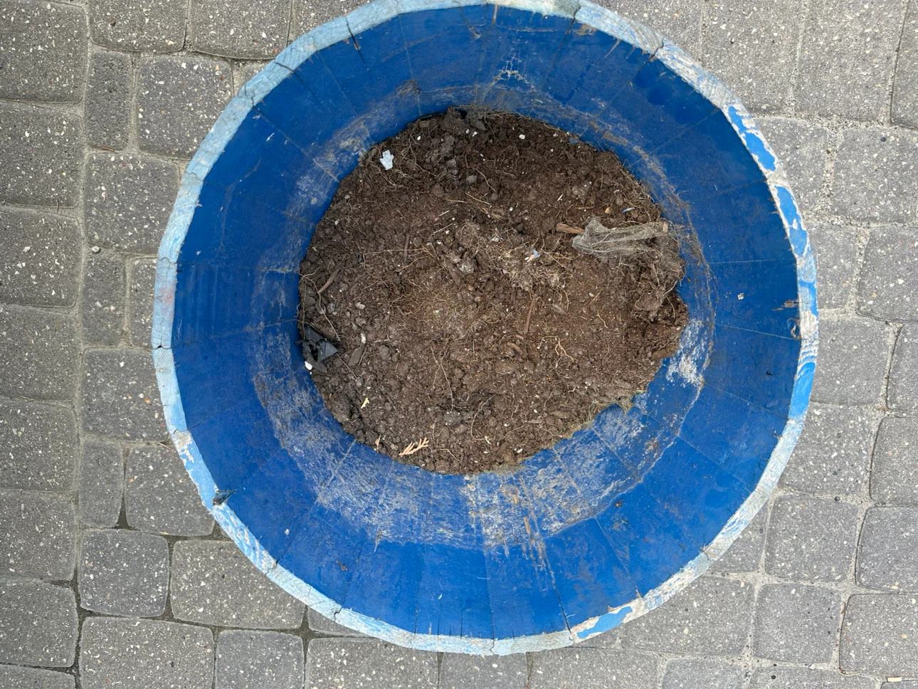 Blue Wooden Bucket Planter - photo 5