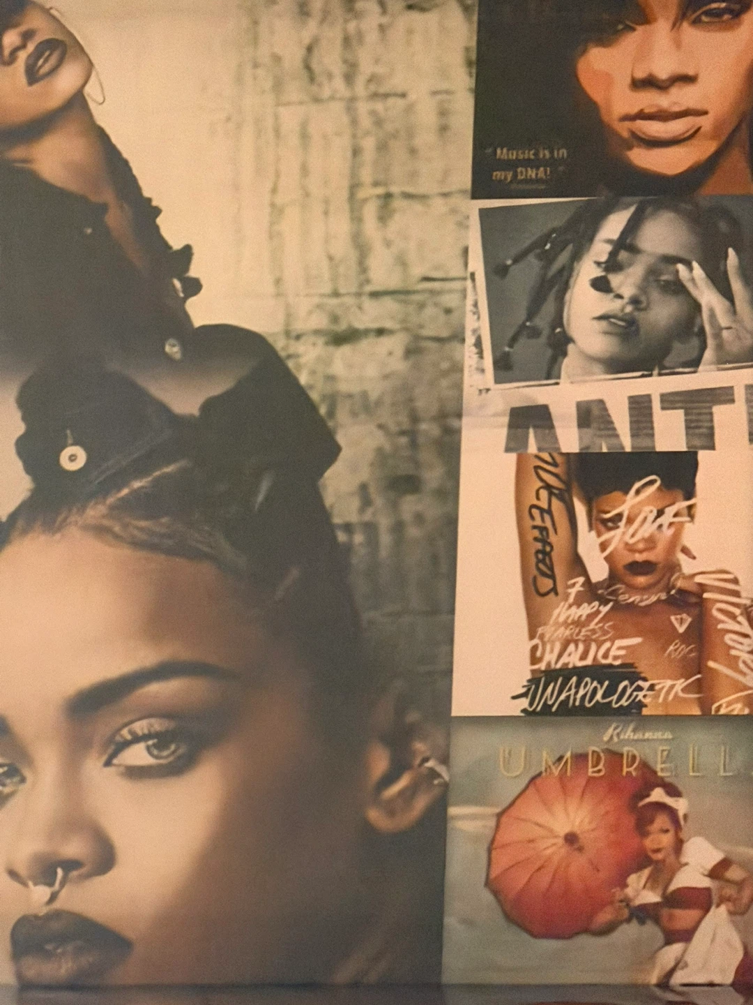 Rihanna Collage Photo Canvas 18x24 Print Gallery Wrap - photo 4
