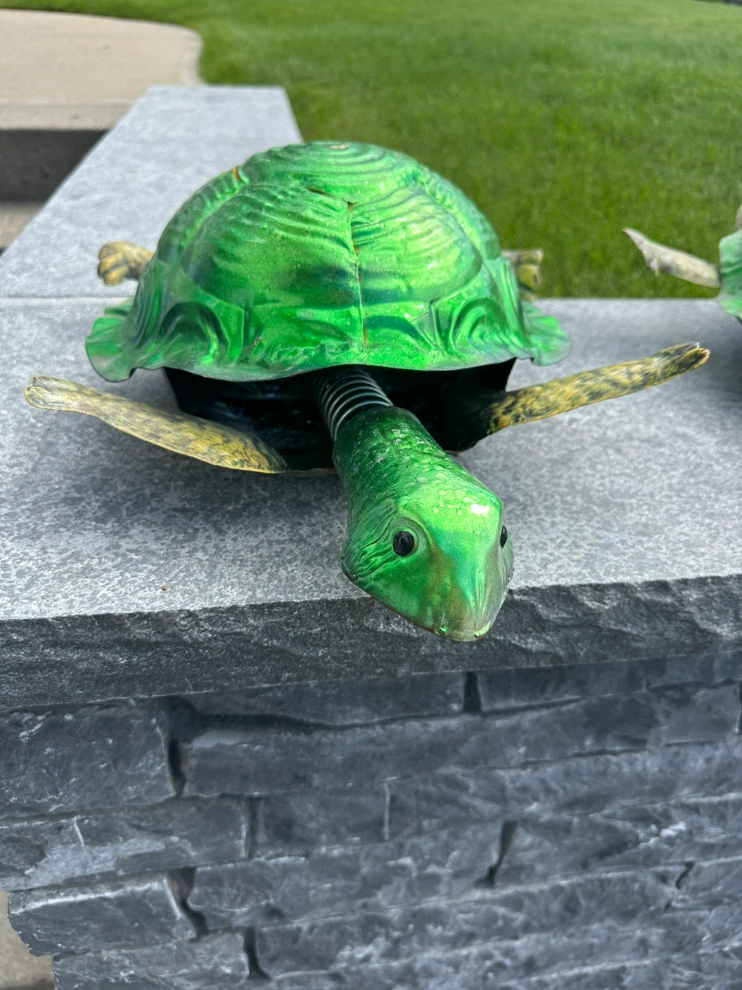 Green Metal Turtle Garden Decor - photo 3