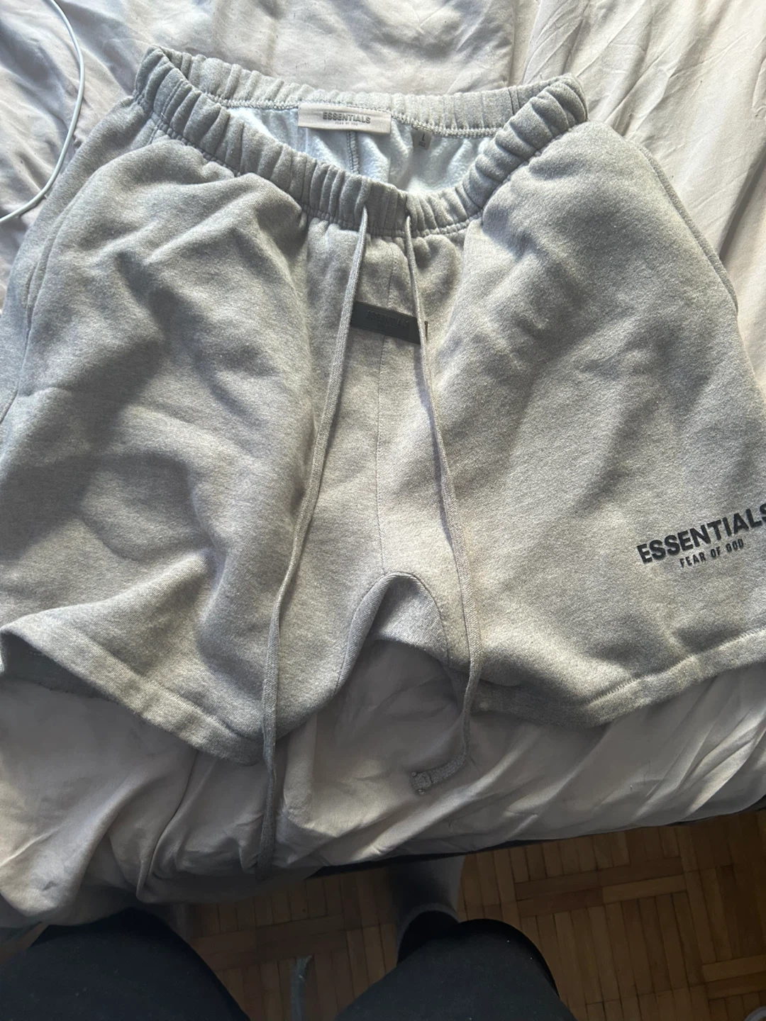 Essentials Fear of God Grey Sweat Shorts Size L
