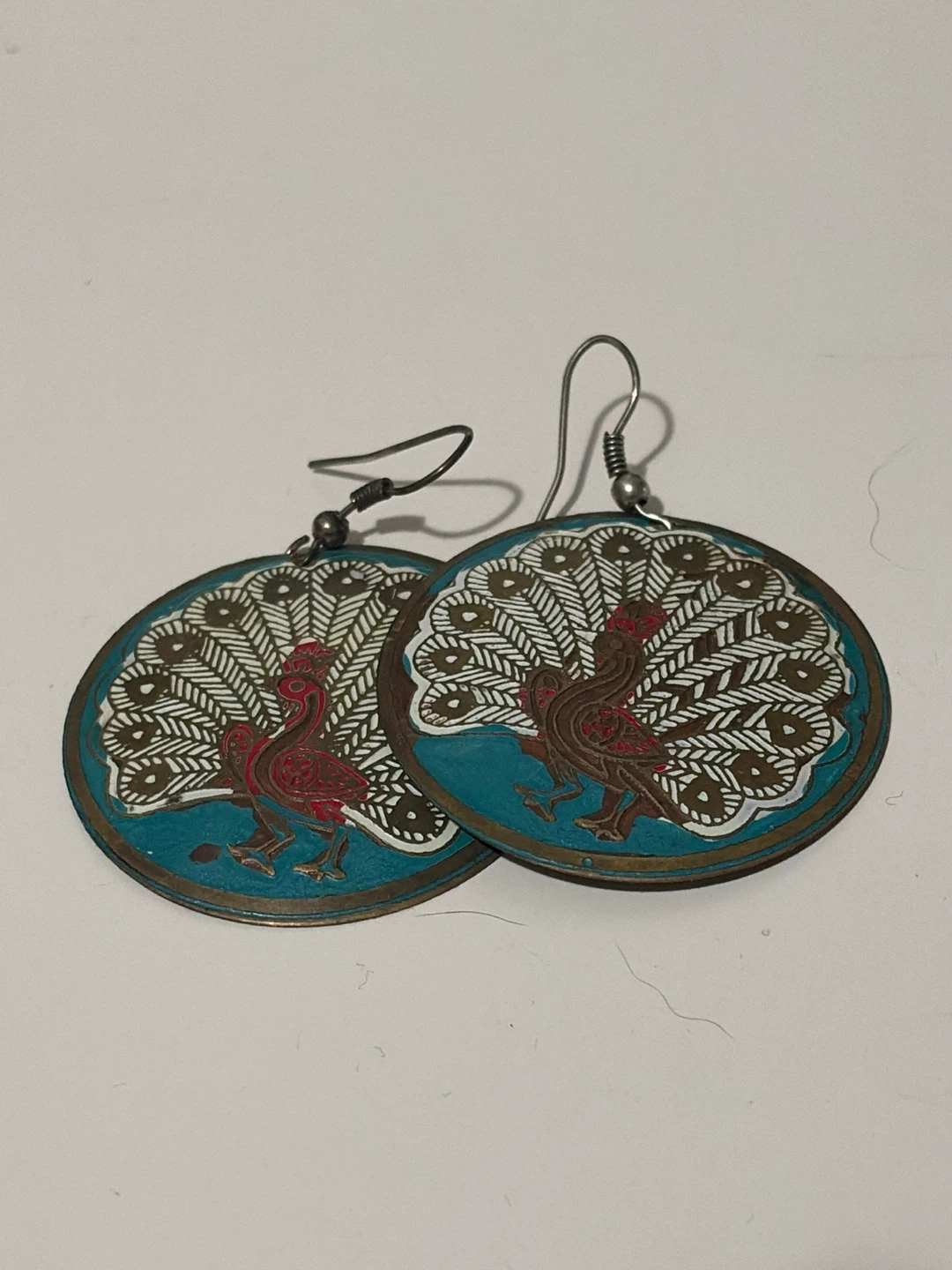 Peacock Design Dangle Earrings