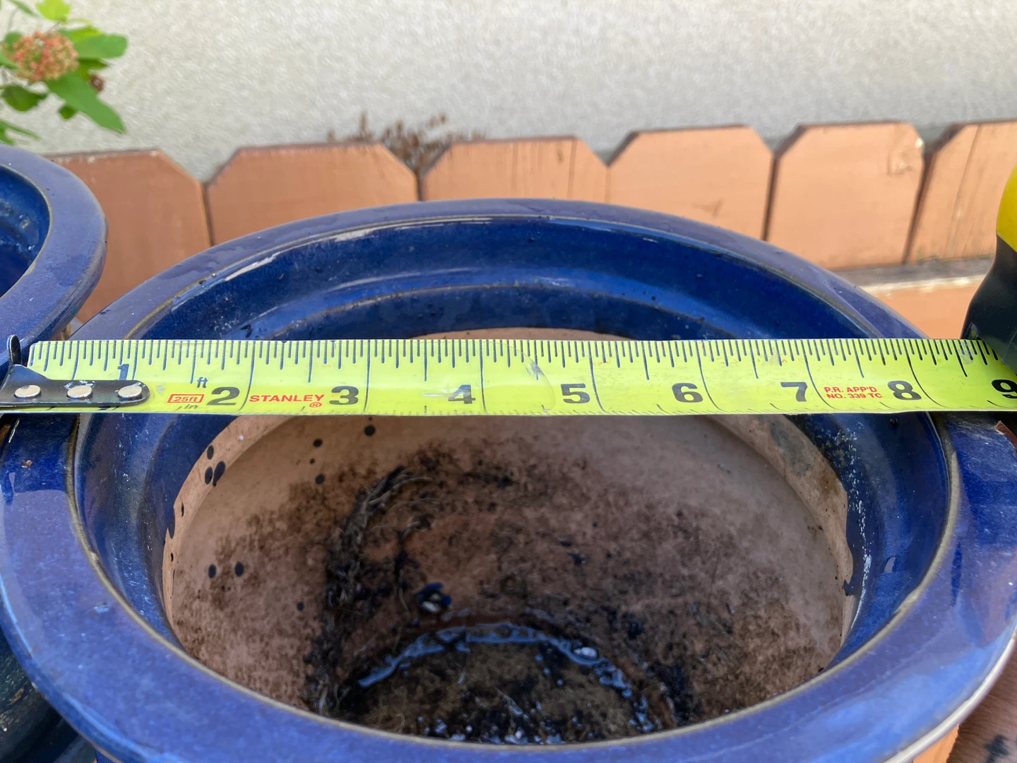 Blue Ceramic Planters with Saucers - photo 3