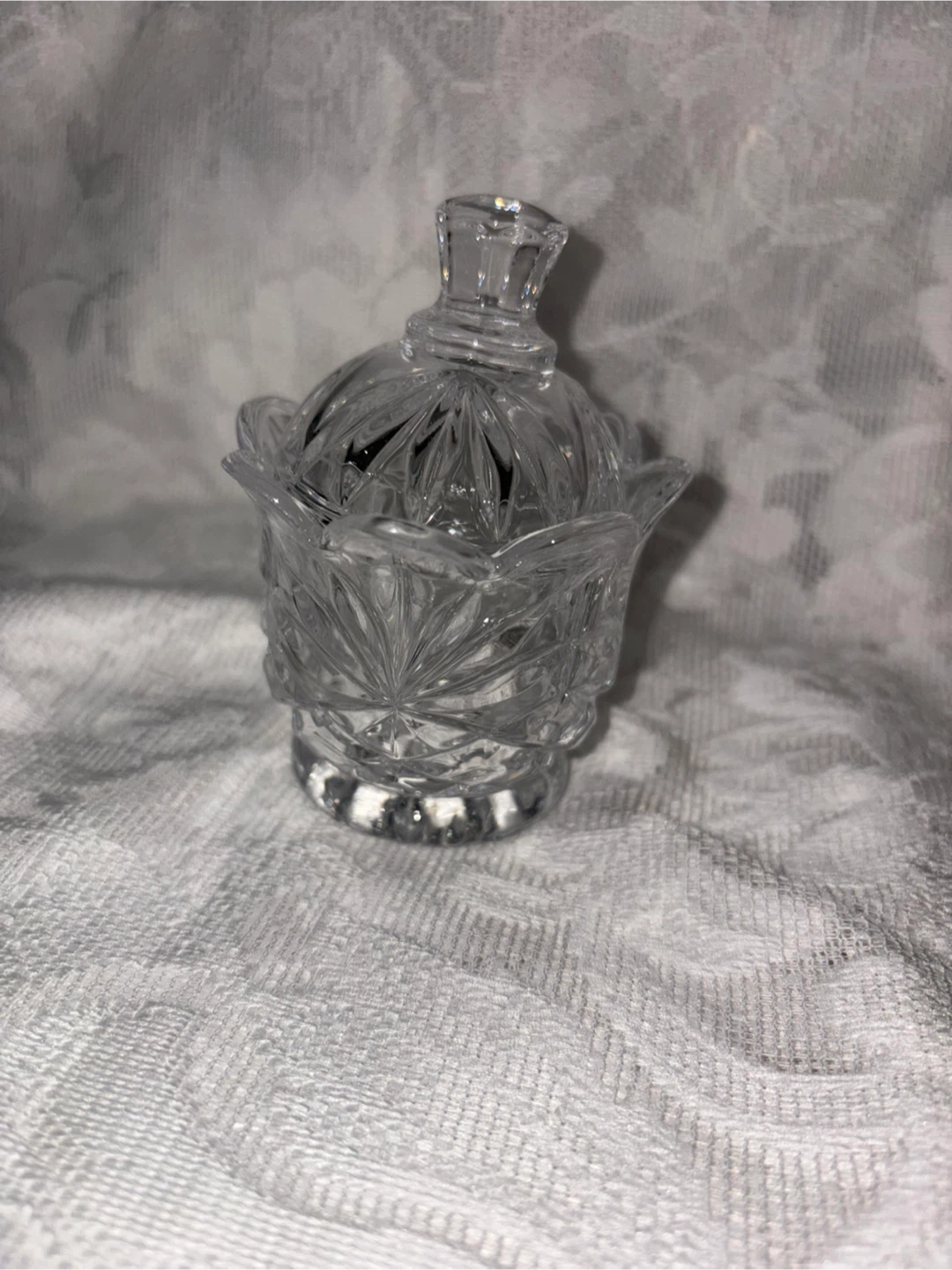 Crystal Glass Candy Dish with Lid - photo 2