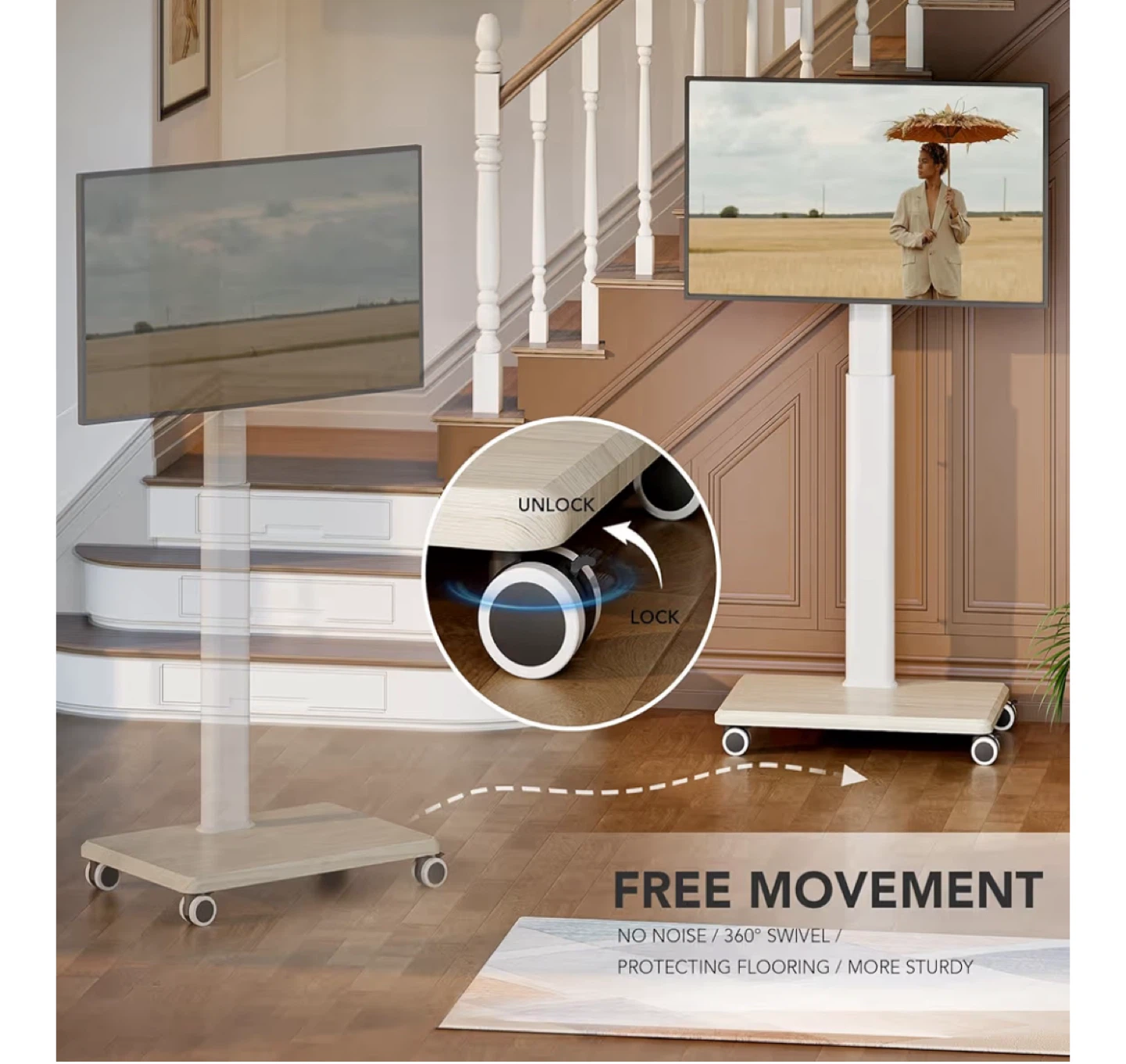 A Waber Rolling TV Stand - photo 2