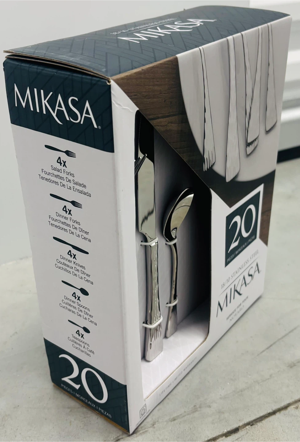 Mikasa Novaro 20-Piece 18/10 Stainless Steel Flatware Set - photo 2