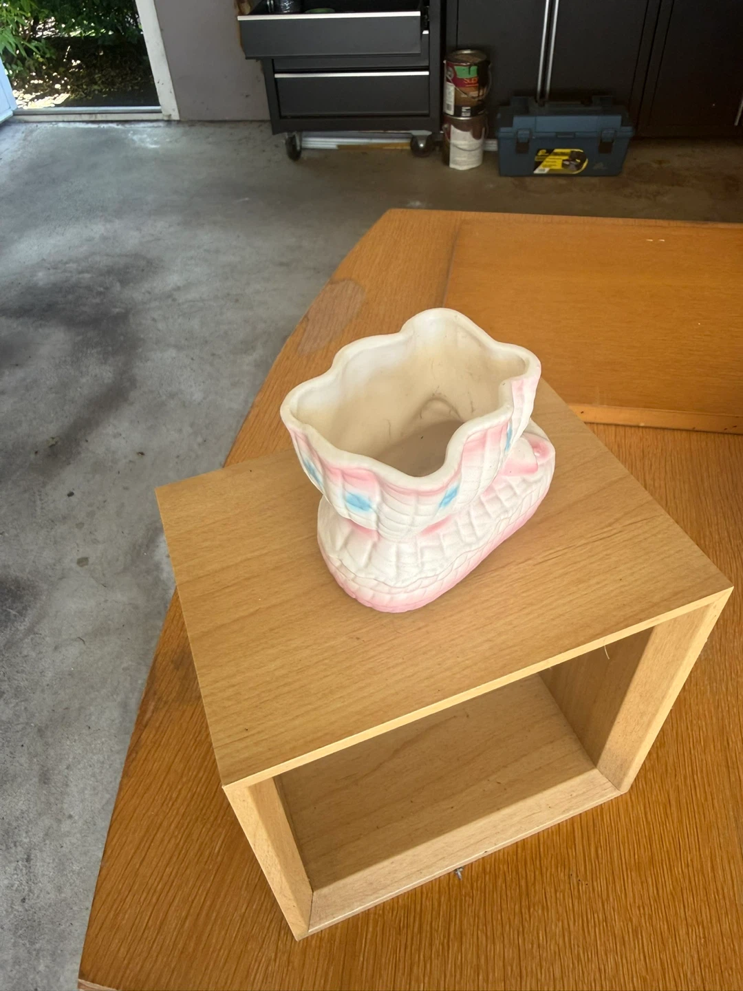 Relpo 1845 Ceramic Baby Boot Planter - photo 2