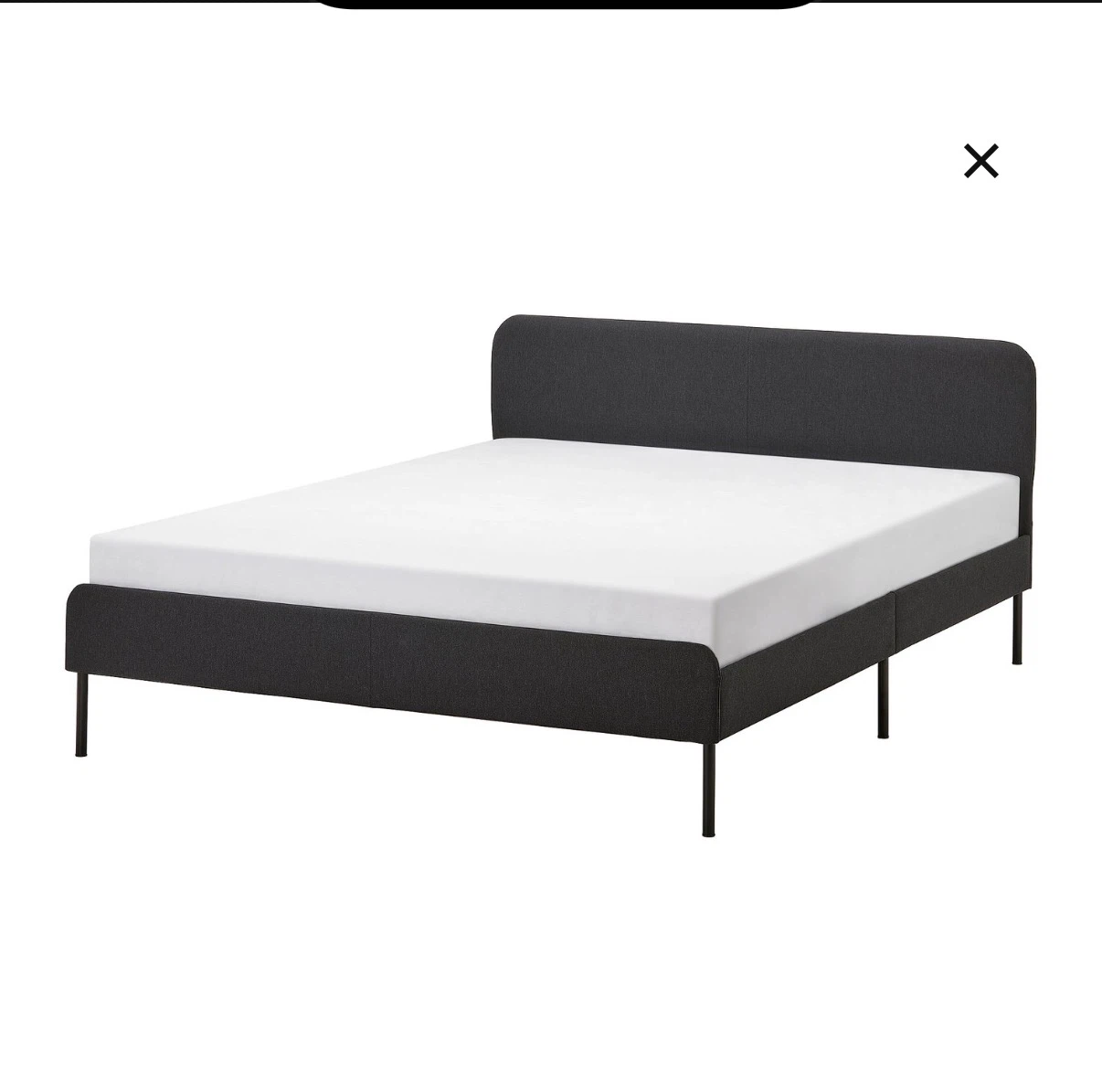 IKEA SLATTUM Bed Frame - FULL dark grey