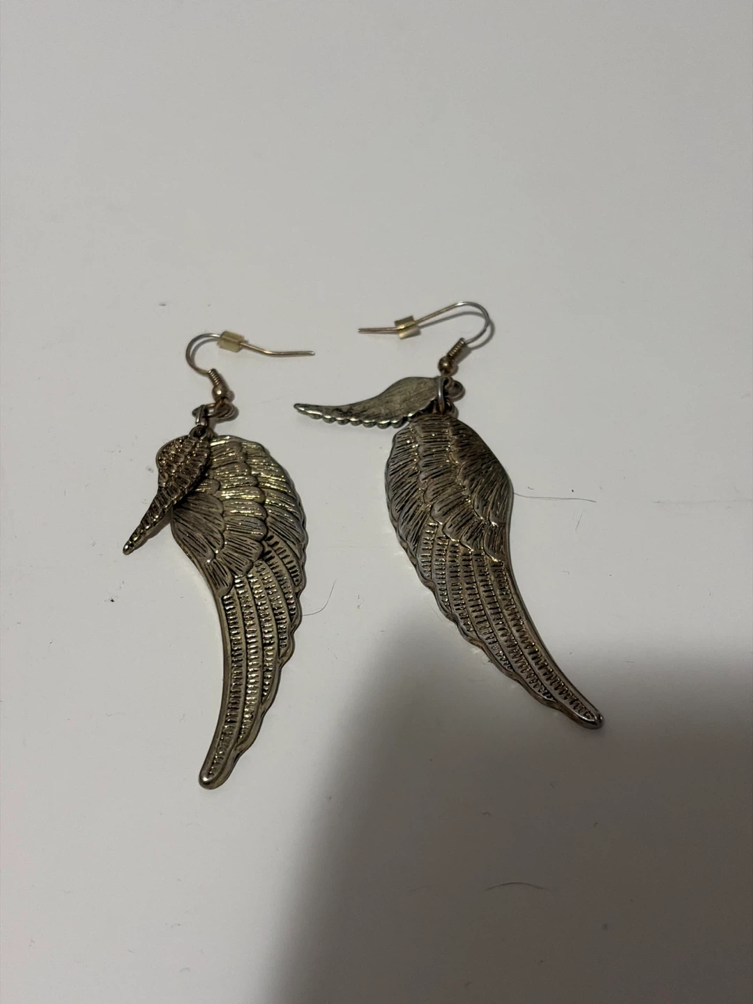 Silver Tone Angel Wing Earrings