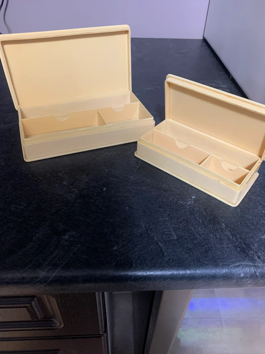 French Ivory Hinged Storage Boxes - Set of 2 - photo 5