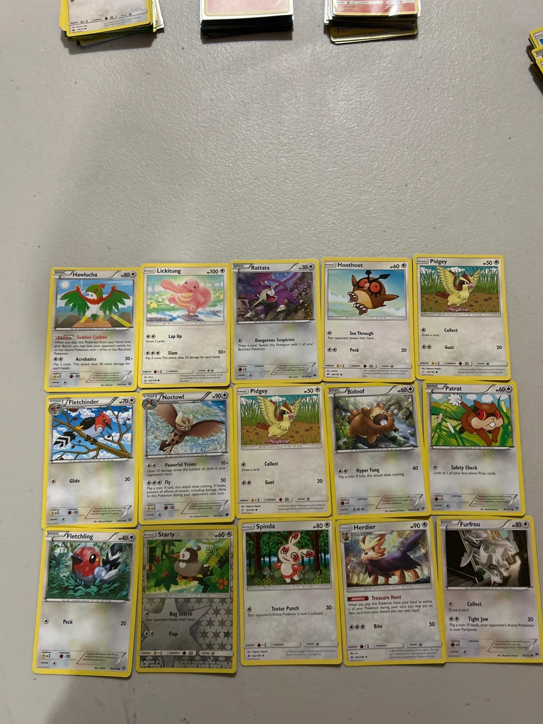 Assorted Pokémon Trading Cards