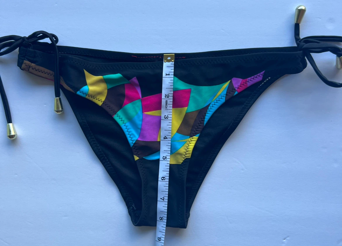Black Bikini Bottoms with Geometric Print - photo 4