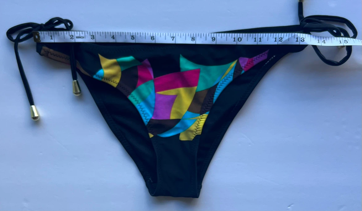 Black Bikini Bottoms with Geometric Print - photo 5
