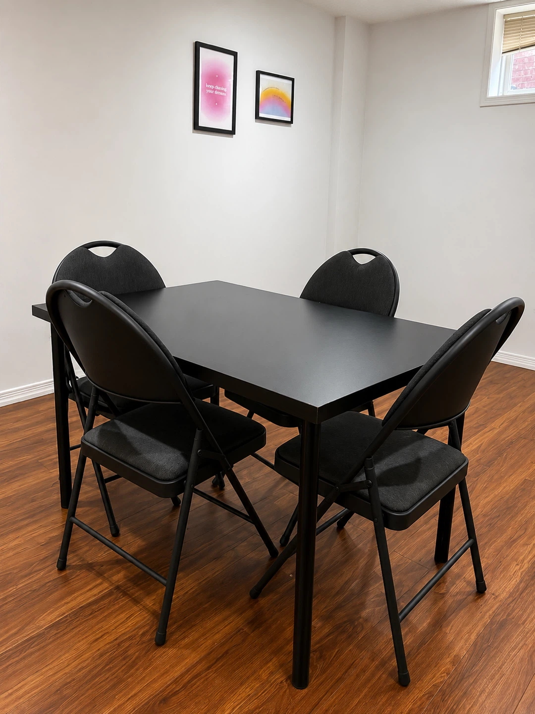 Dark Grey Padded Folding Chair