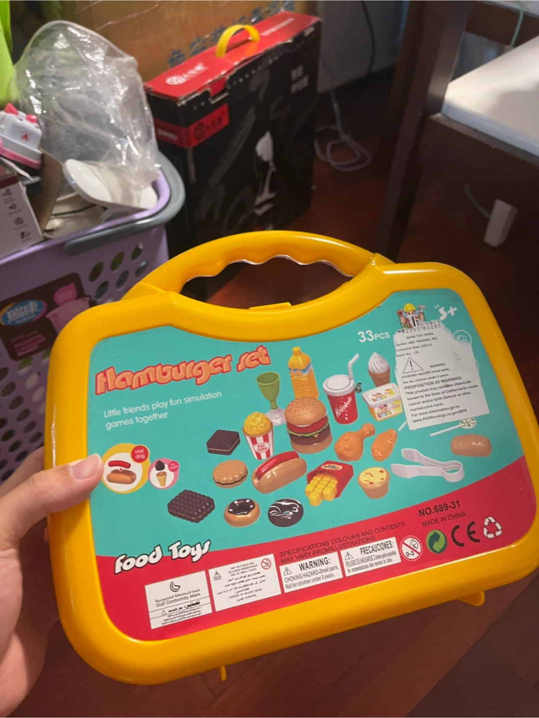 Kids Pretend Play Hamburger Food Set