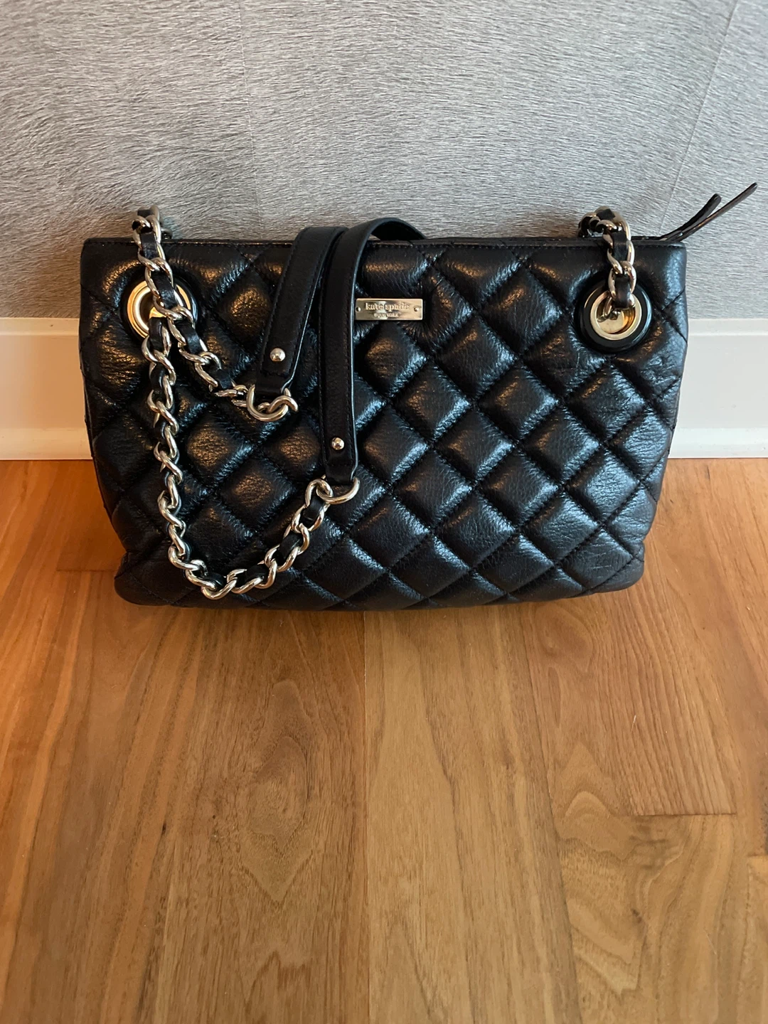 Kate Spade Black Quilted Leather Shoulder Bag