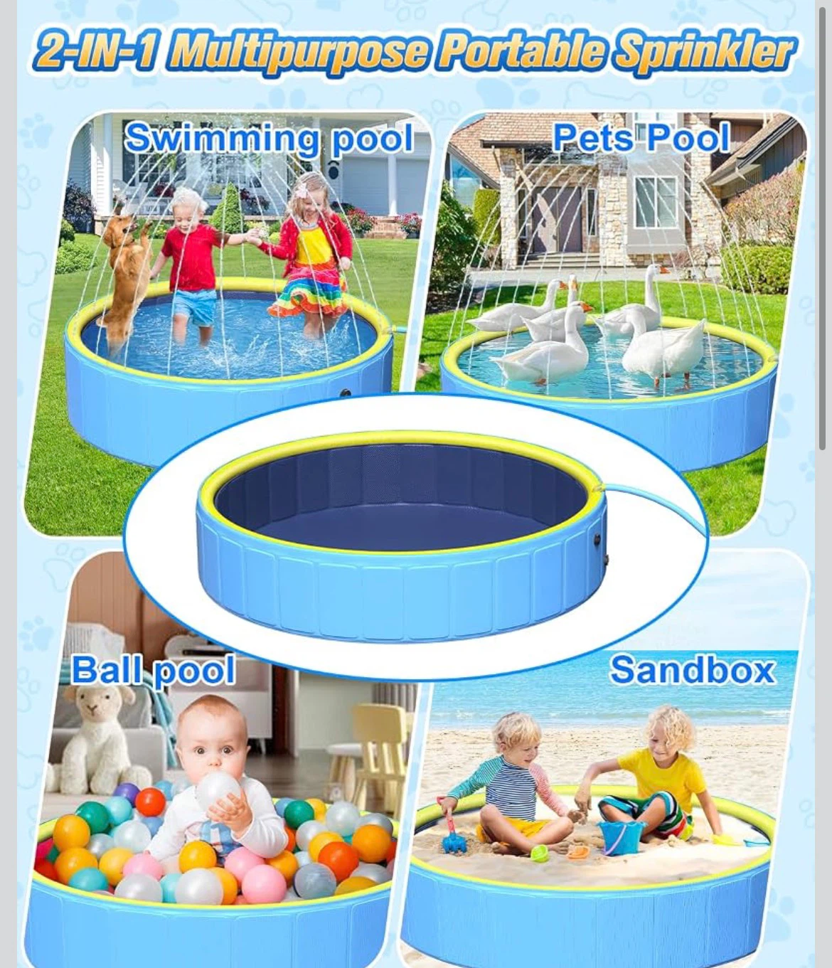 2-in-1 Multipurpose Portable Sprinkler Pool - photo 4