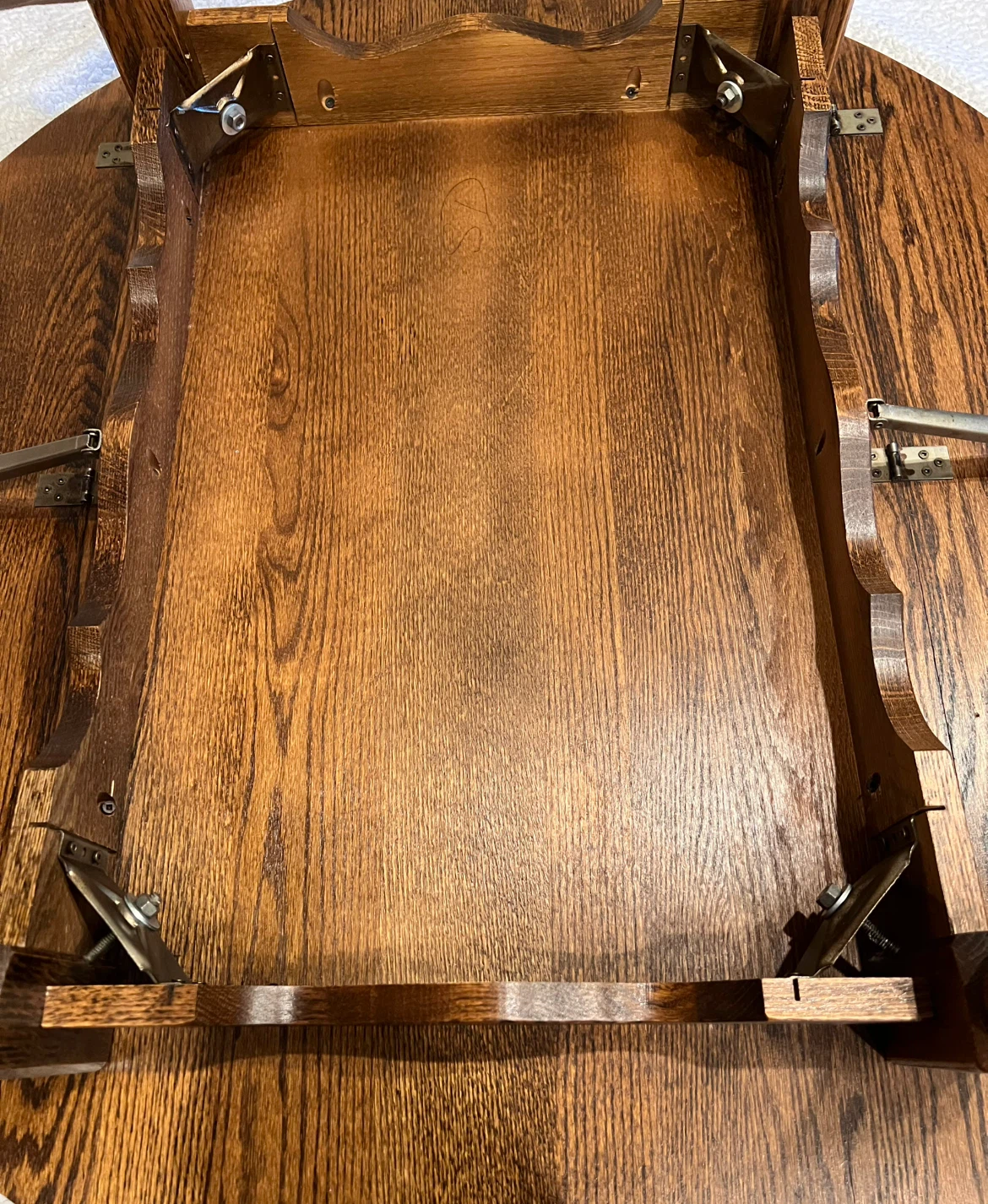 Vintage Solid Oak Drop-Leaf Table - photo 4
