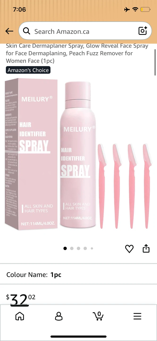 MEILURY Hair Identifier Spray for Face Dermaplaning (114ML)