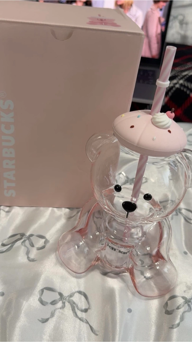 Starbucks glass bear cup