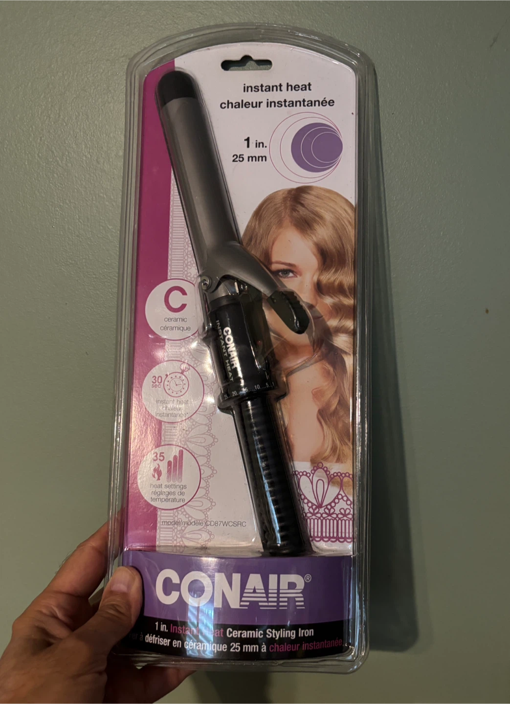 Conair Instant Heat Ceramic Styling Iron (Brand New)