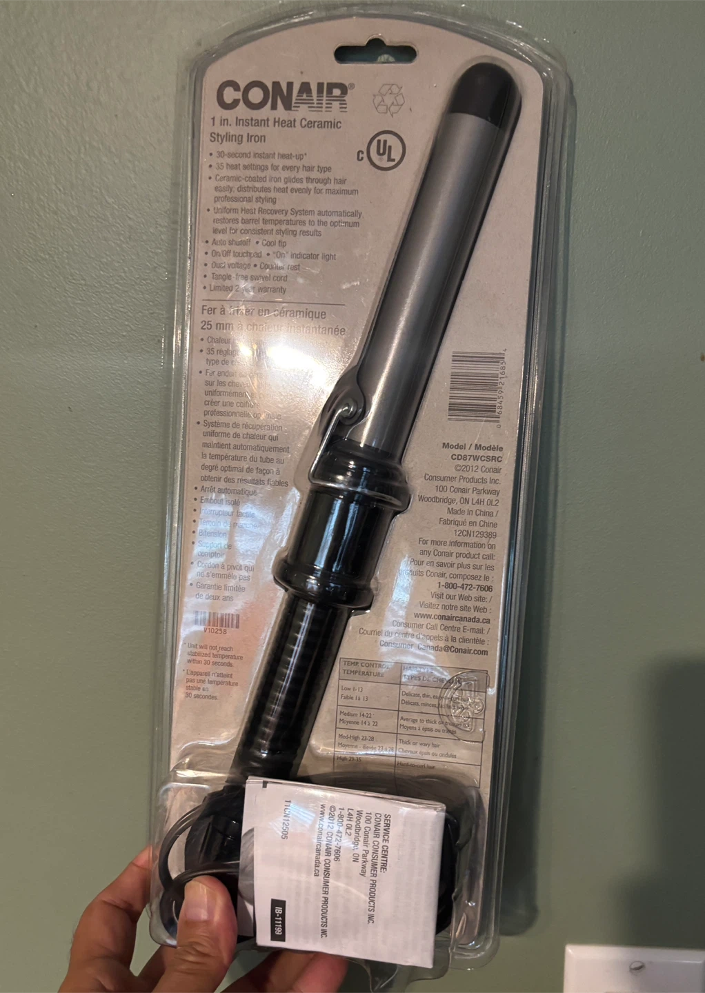Conair Instant Heat Ceramic Styling Iron (Brand New) - photo 3