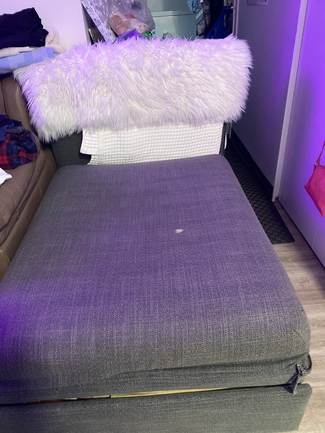 Grey Sofa Bed with Pull-Out Mattress - photo 2