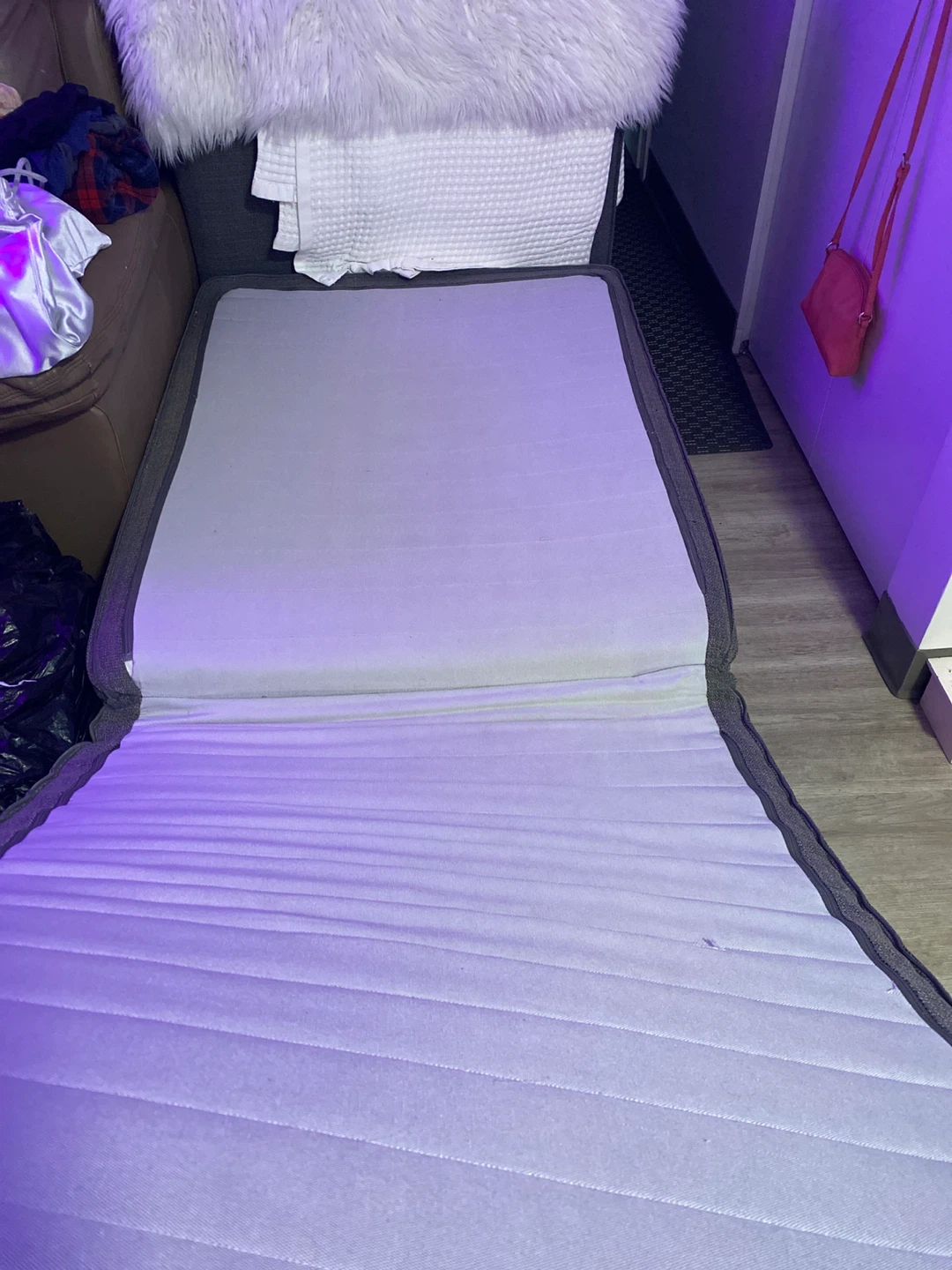 Grey Sofa Bed with Pull-Out Mattress - photo 4
