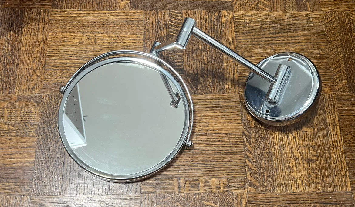 Chrome Wall Mounted Magnifying Makeup Mirror