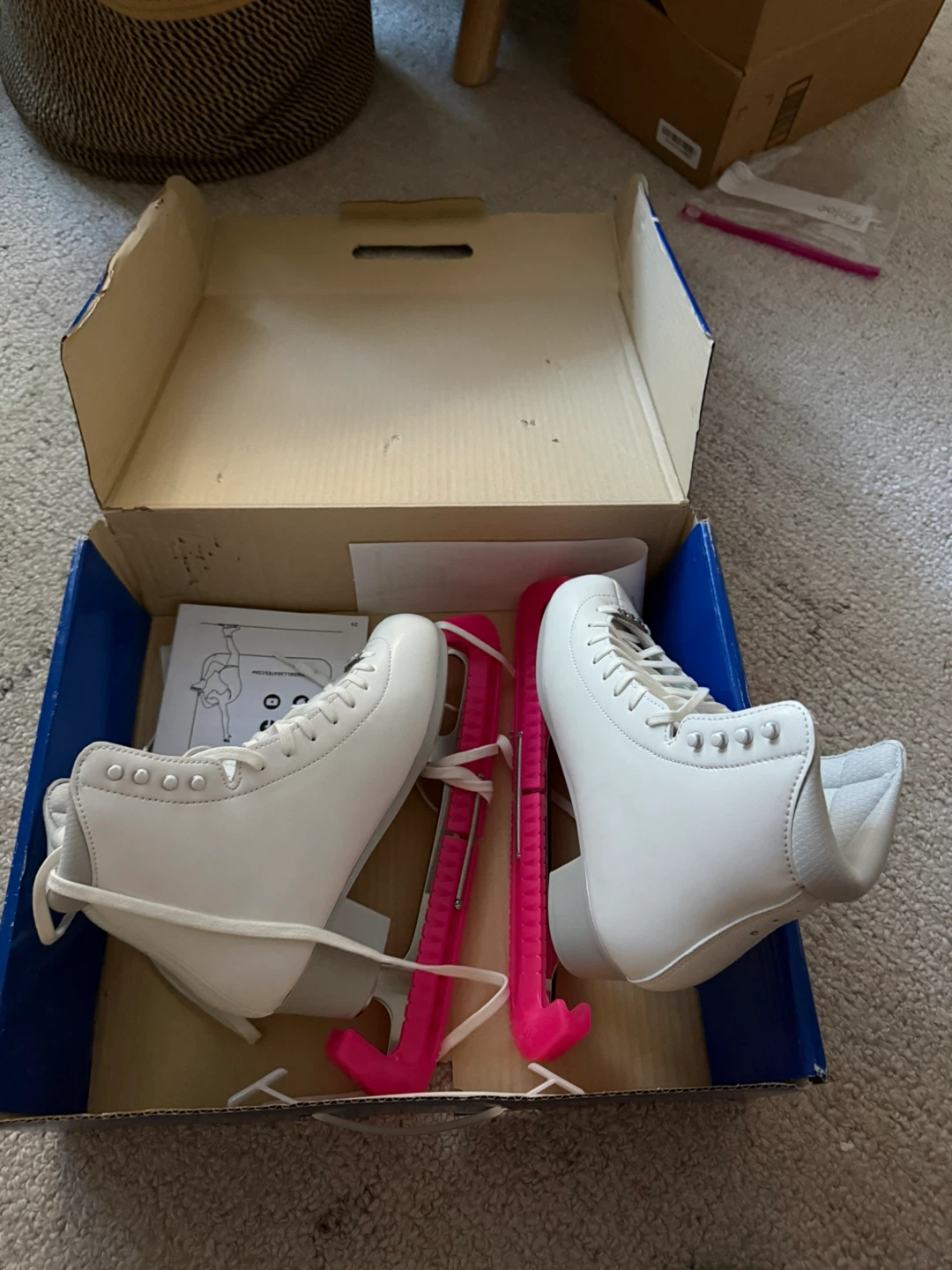 White Figure Skates 7 B-Medium