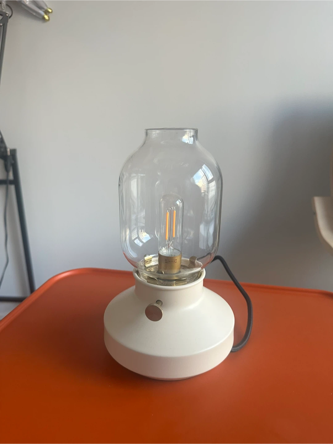 IKEA TÄRNABY Dimmable Table Lamp – Beige (Includes LED Bulb)